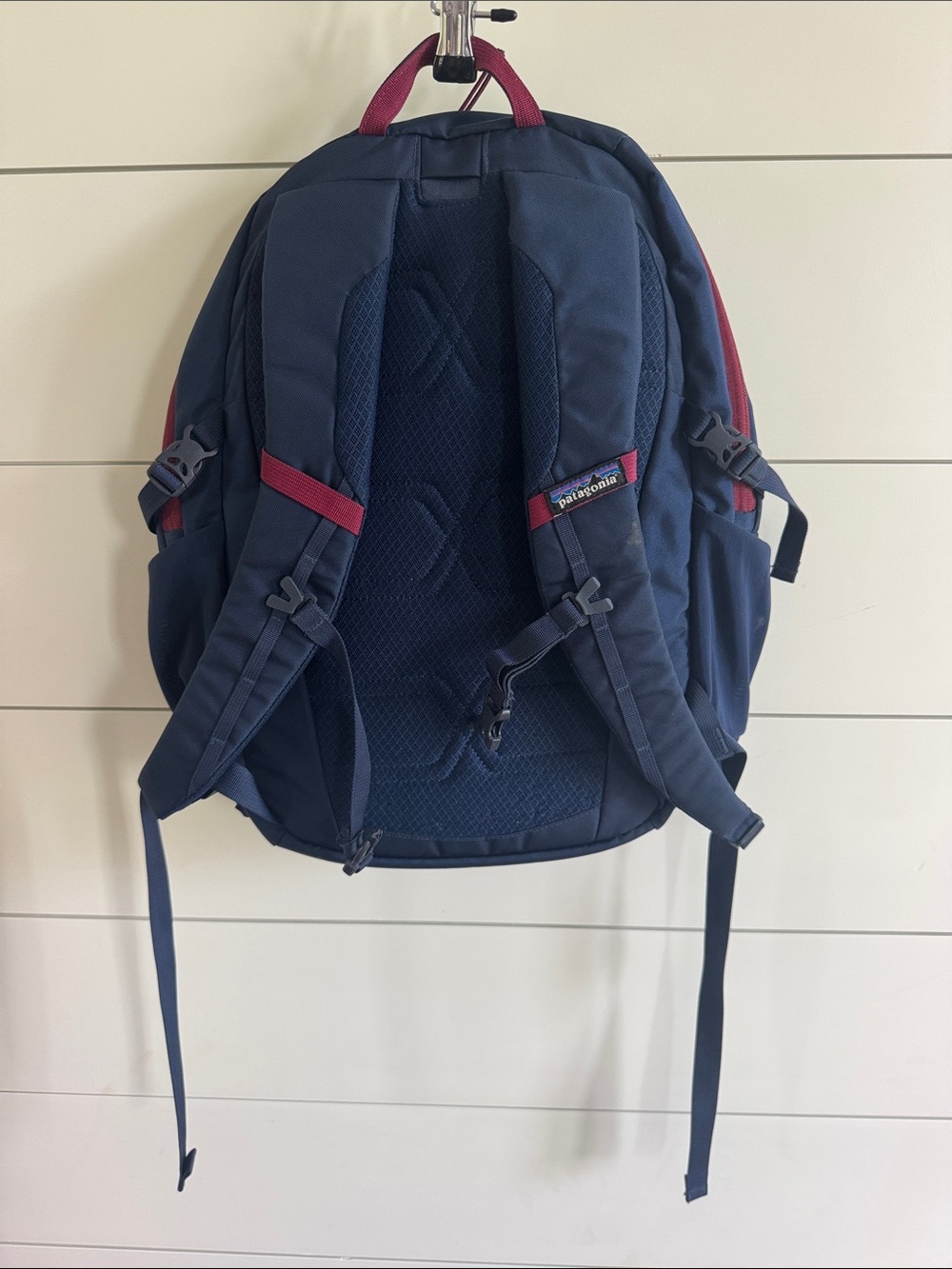 Patagonia Navy and Burgundy Daypack with Multiple Pockets - Picture 2 of 5